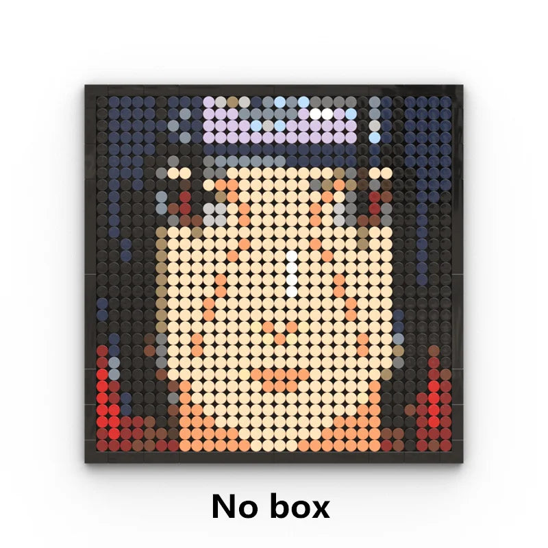 Tableau Mosaïque Pixel Art One Piece - Portrait Roronoa Zoro (Briques)