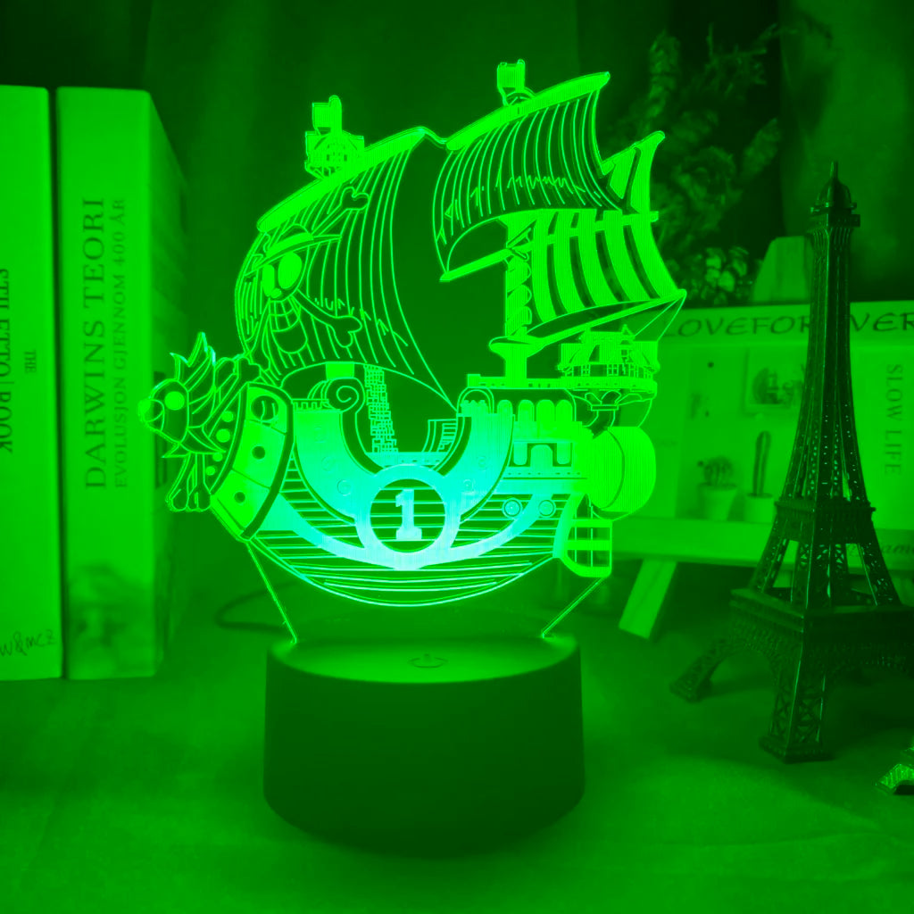 One Piece LED-Lampe – Schiff Thousand Sunny (Grün)