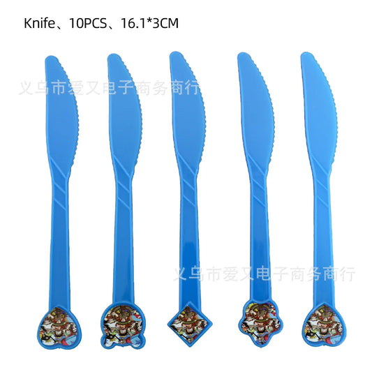 Set de 5 Couteaux One Piece - Décoration de Table pour Anniversaire