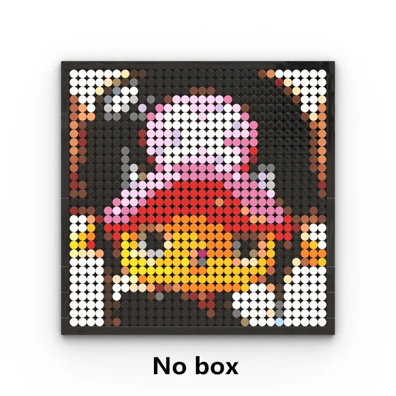 Tableau Mosaïque Pixel Art One Piece - Portrait Roronoa Zoro (Briques)