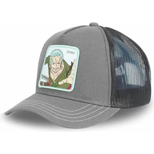 One Piece Trucker-Cap – Lorenor Zorro Grau