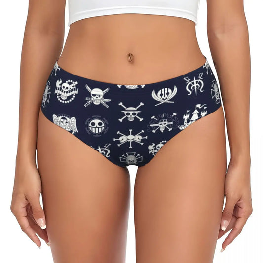 Culotte One Piece - Motif Jolly Roger Équipage Mugiwara (Bleu Marine)