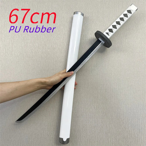 Katana de Cosplay One Piece - Épée Wado Ichimonji (67cm, Blanc, Mousse PU)
