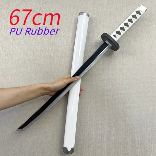 Katana de Cosplay One Piece - Épée Wado Ichimonji (67cm, Blanc, Mousse PU)