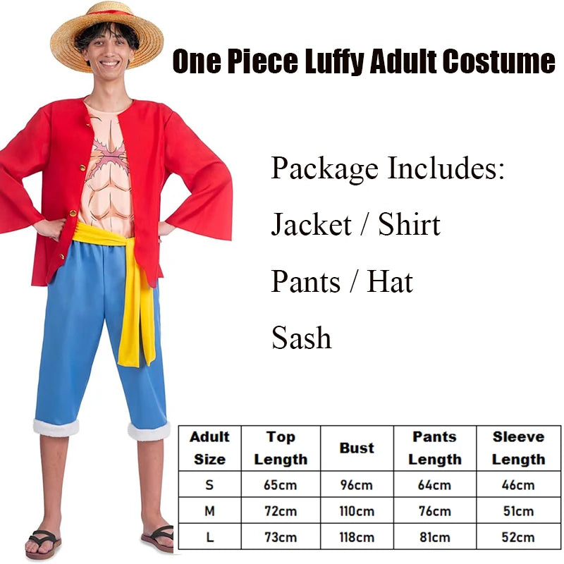Déguisement One Piece - Tenue Adulte Monkey D. Luffy (Set Complet)