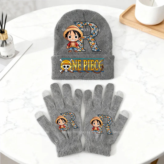 One Piece-Mützen- und Handschuhset – Klassischer Pirat Ruffy