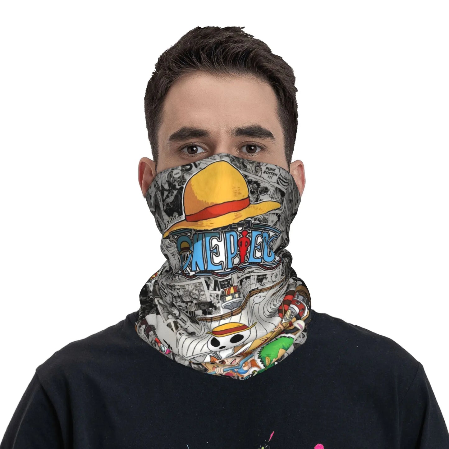 One Piece-Bandana – Graue Strohhüte