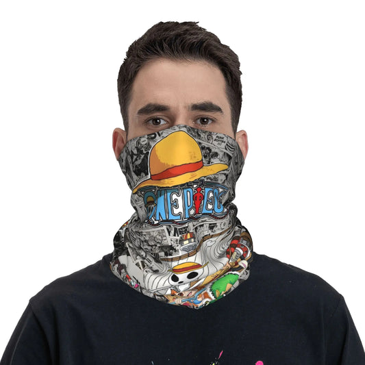 One Piece-Bandana – Graue Strohhüte