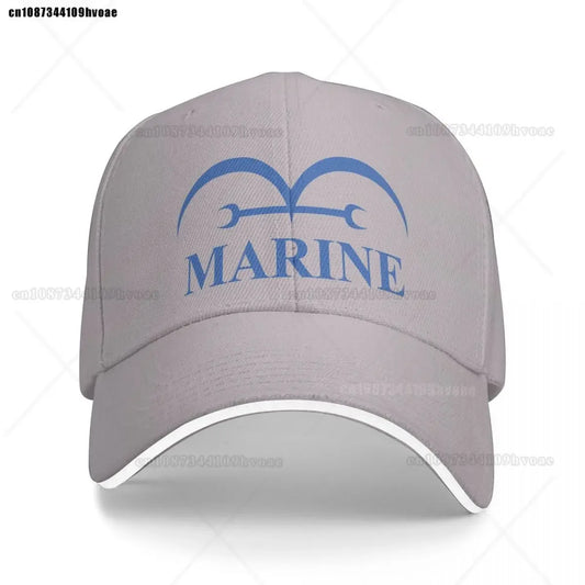 One Piece Marine-Cap – Anthrazitgrau (Besticktes Logo)