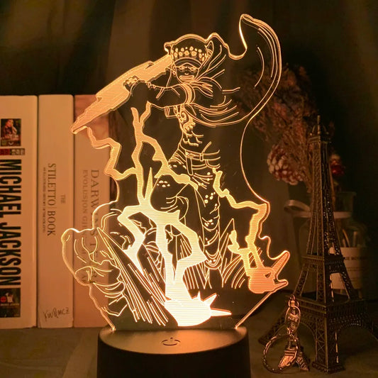 One Piece LED-Nachtlicht – Luffy Gear 5 „Sonnengott Nika“ (Weiß)