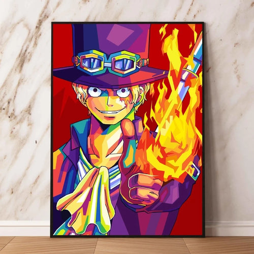 One Piece Pop-Art-Bild – Portgas D. Ace (Feuerfaust)