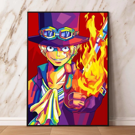 One Piece Pop-Art-Bild – Portgas D. Ace (Feuerfaust)