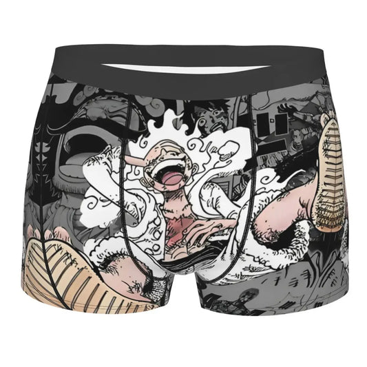 Boxershorts – One-Piece-Collage Schwarz-Weiß