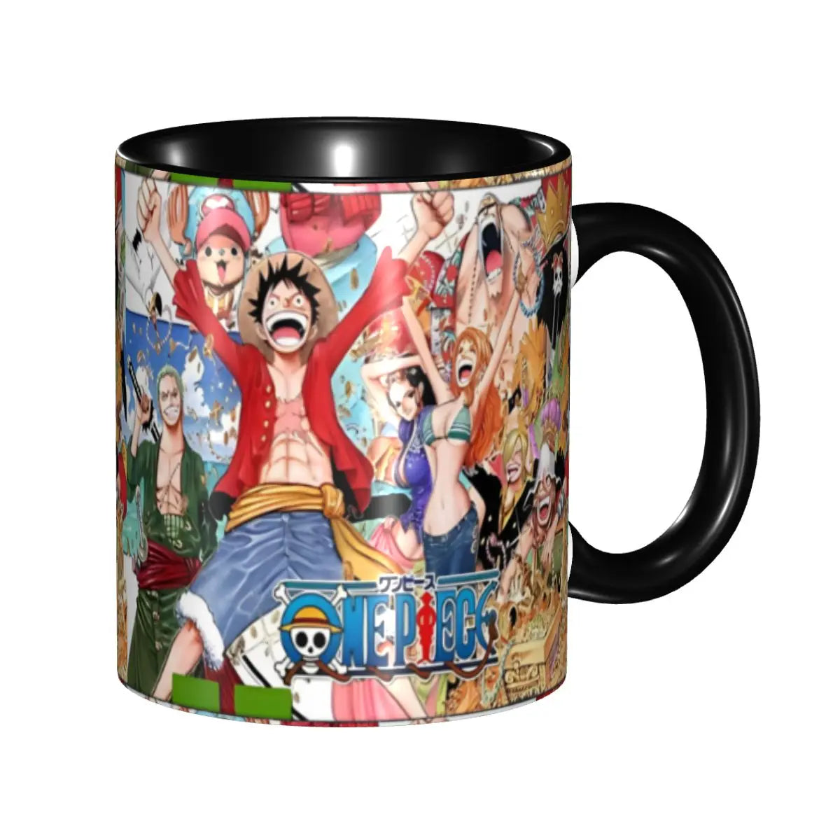 One Piece Tasse – Vollständige Crew und Thousand Sunny