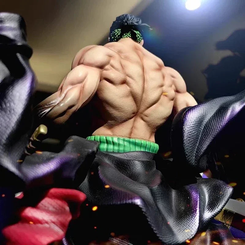 Figurine One Piece - Roronoa Zoro Triple Sabres (Effets de Flammes Bleues)