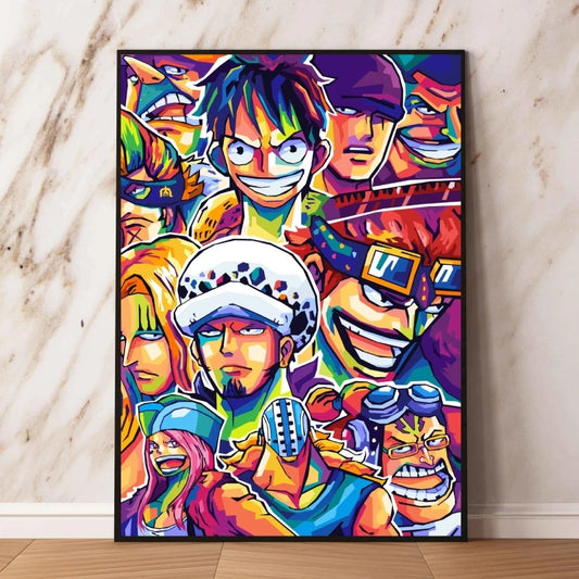 One Piece Pop-Art-Bild – Duo Luffy & Trafalgar Law