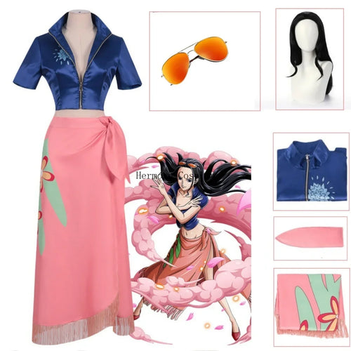 Costume Cosplay One Piece - Tenue de Boa Hancock (Robe Impératrice Pirate)