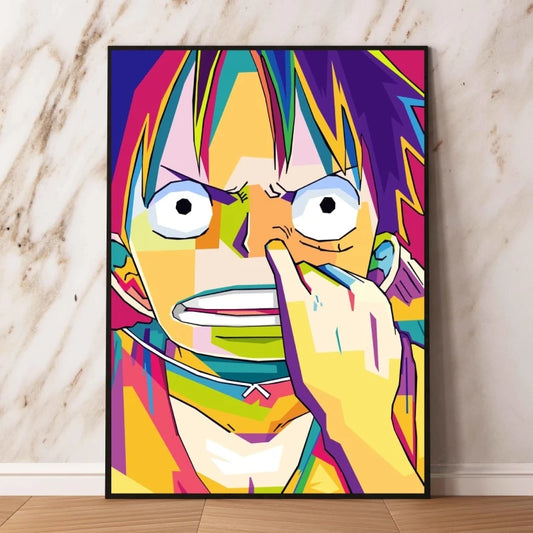 One Piece Pop-Art-Bild – Ruffy mit langer Nase
