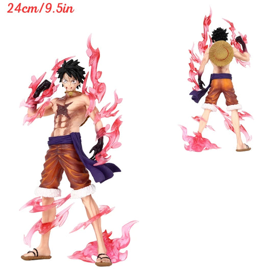 Figurine One Piece - Monkey D. Luffy Gear 4 (Aura de Combat Rose)