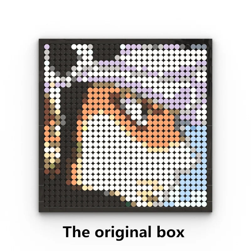 Tableau Mosaïque Pixel Art One Piece - Portrait Roronoa Zoro (Briques)