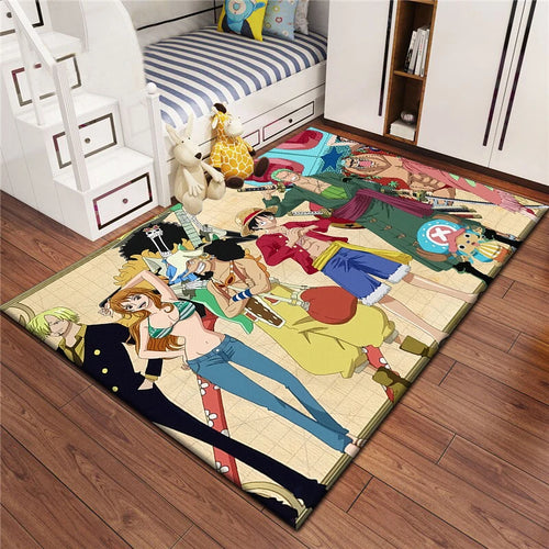 One-Piece-Teppich – Die Strohhüte auf großer Abenteuerfahrt (Wohnzimmerdekoration)