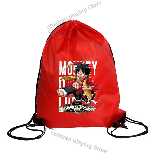 Sac à cordon One Piece – Monkey D. Luffy Wanted Rouge