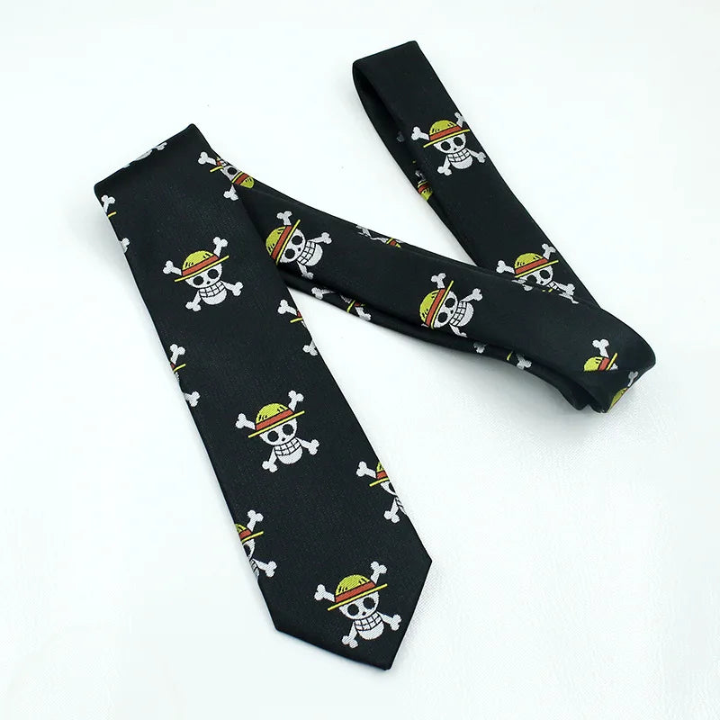 Cravate One Piece - Motif Jolly Roger & Symboles Pirate