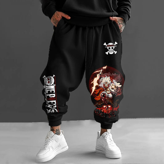 Jogging One Piece - Illustration Combat Luffy Gear 4 (Noir & Rouge)