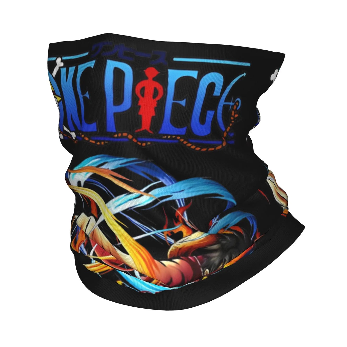 One Piece Schlauchschal – Logo Neonblau