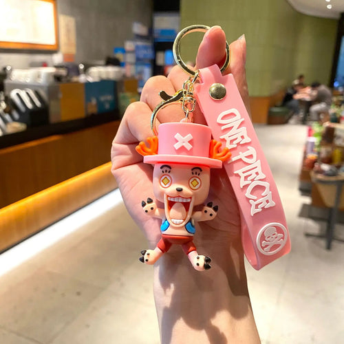 Porte-Clés One Piece Cartoon – Chopper Pendentif Rose