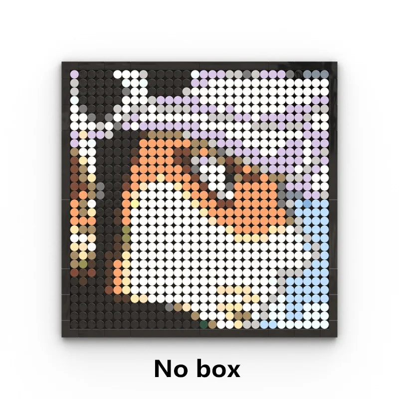 Tableau Mosaïque Pixel Art One Piece - Portrait Roronoa Zoro (Briques)