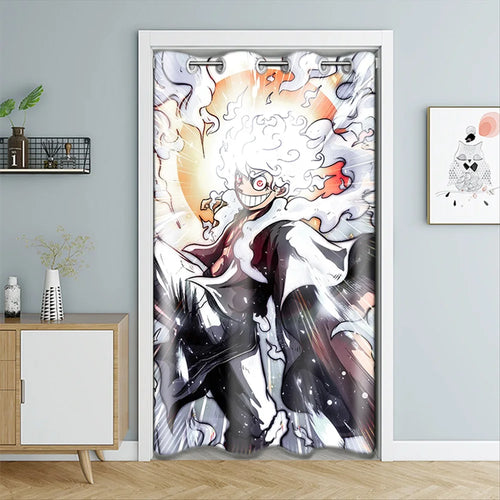 One-Piece-Türvorhang – Ruffy Gear 5 Nika (Aura der Stärke)