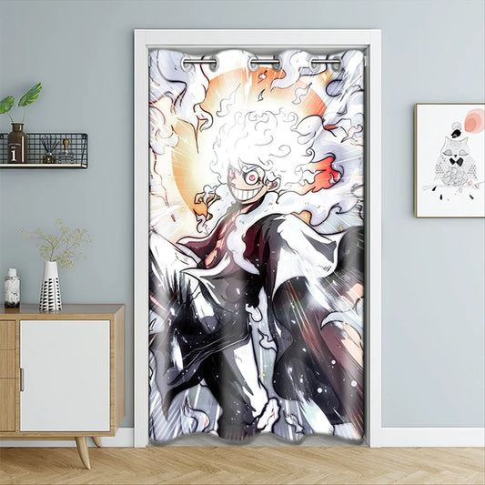 One-Piece-Türvorhang – Ruffy Gear 5 Nika (Aura der Stärke)