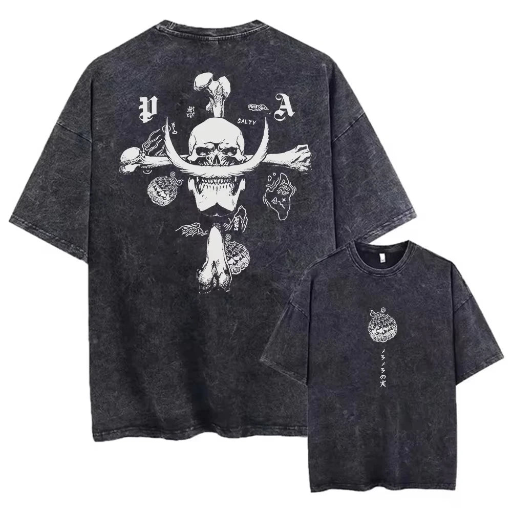 T-shirt Vintage One Piece - Barbe Blanche Edward Newgate (Style Oversize)