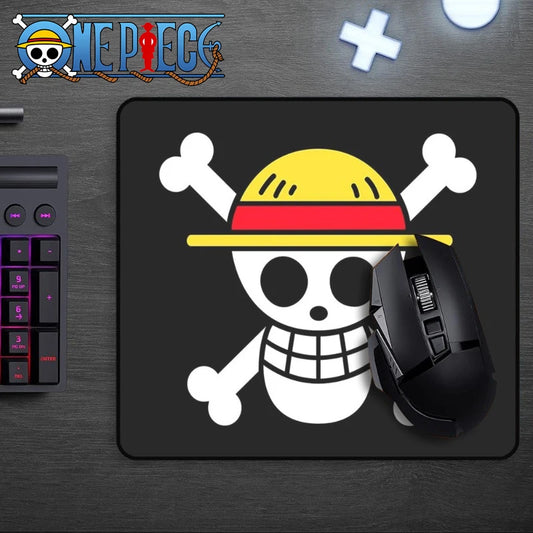 One Piece Mauspad – Klassisches Strohhut-Jolly-Roger-Logo