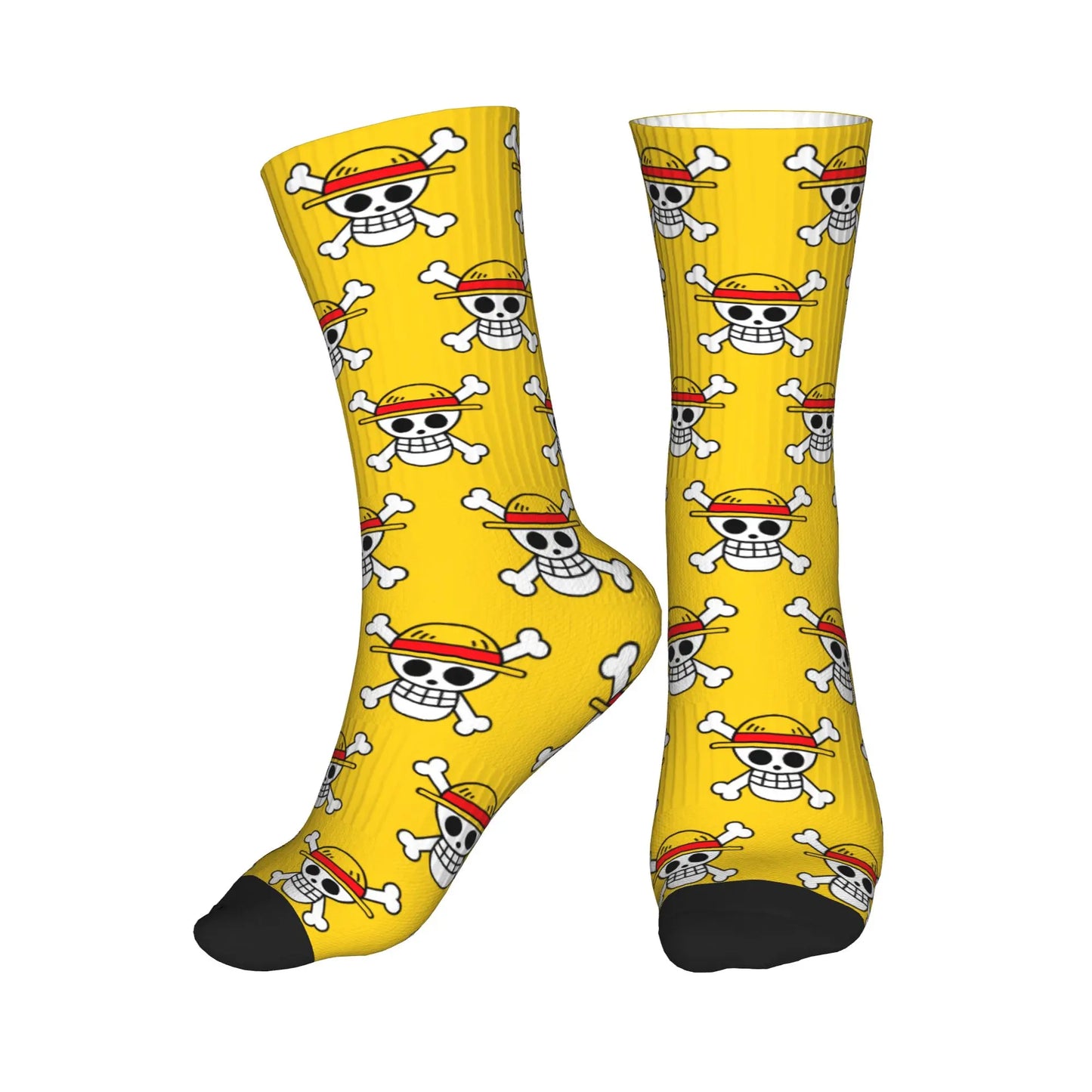Chaussettes One Piece - Jolly Roger Jaune