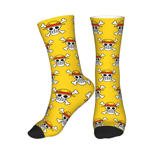 Chaussettes One Piece - Jolly Roger Jaune