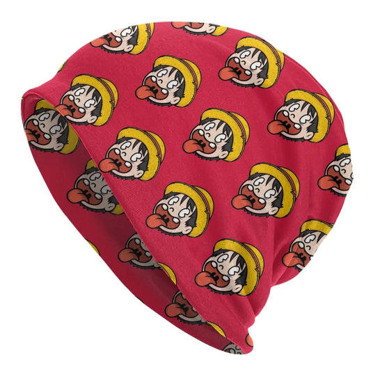 One Piece Mütze – Luffys Kopf-Motiv Rot