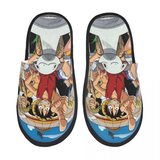 Chaussons One Piece - Design Luffy & Zoro Duo Combat