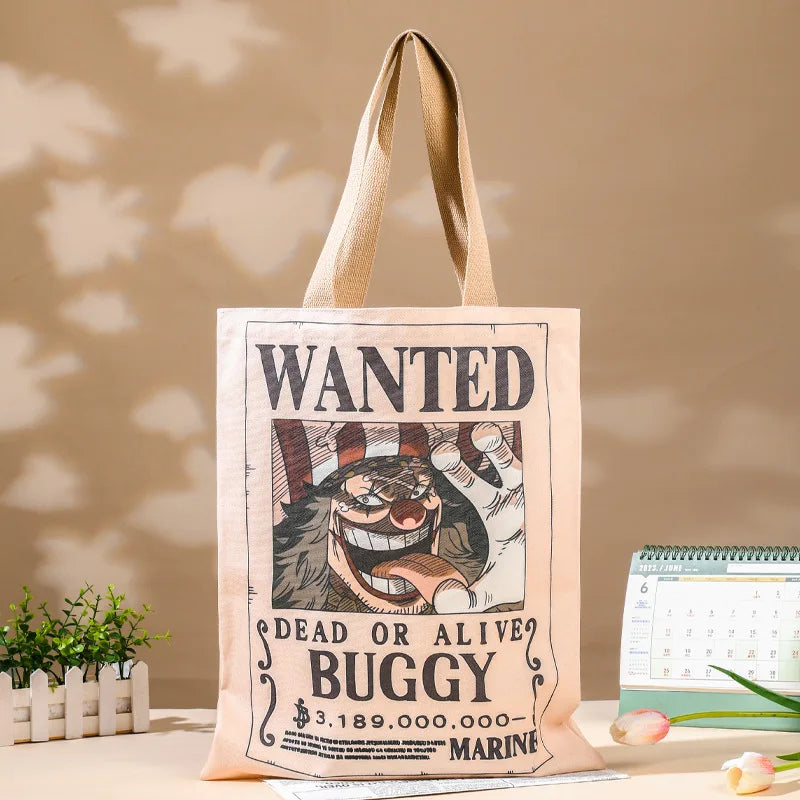 One Piece-Tote-Bag – Vintage-Piratensteckbrief von Buggy