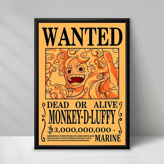 One Piece Wanted-Poster – Monkey D. Ruffy (Klassisch Vintage)