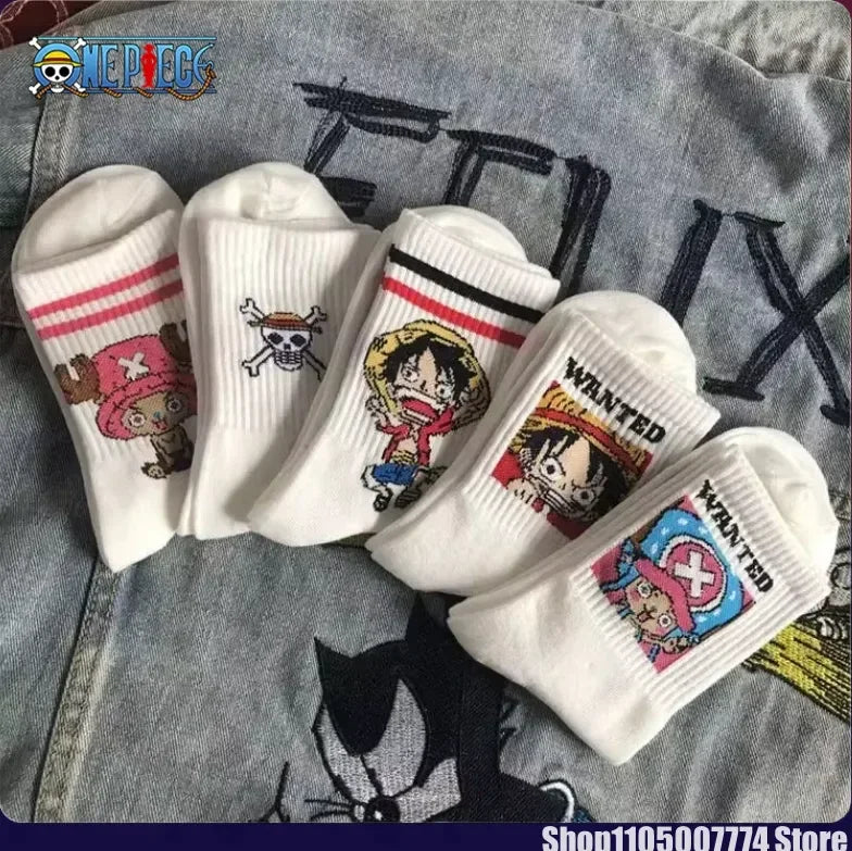 Pack de 5 Paires de Chaussettes One Piece - Motifs Équipage Mugiwara