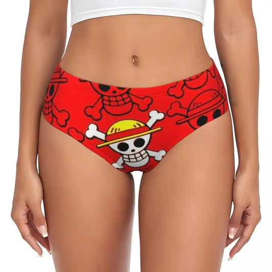 Culotte One Piece - Motif Jolly Roger Monkey D. Luffy (Rouge)