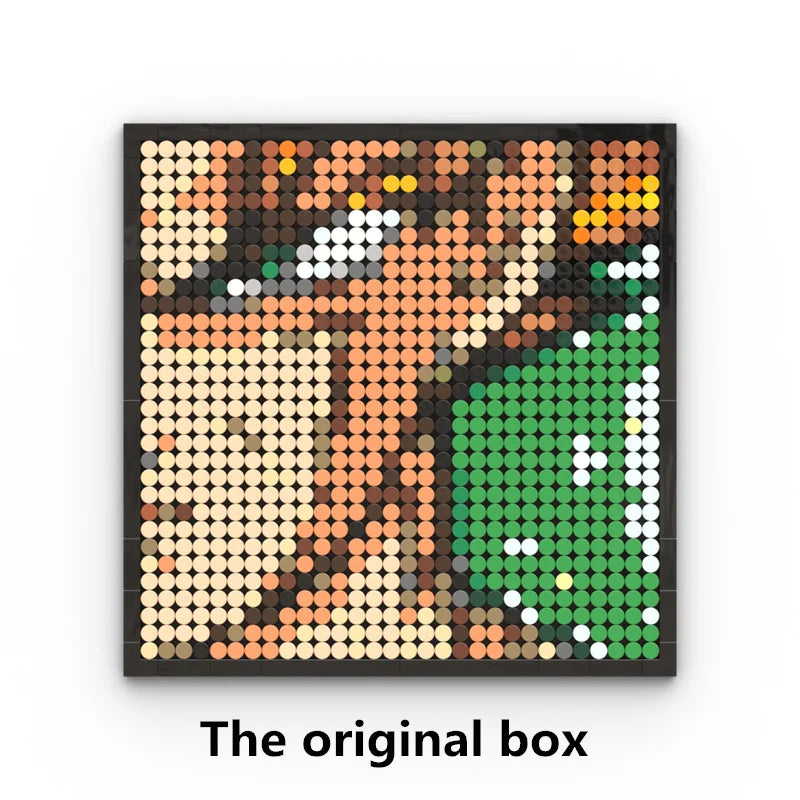 Tableau Mosaïque Pixel Art One Piece - Portrait Roronoa Zoro (Briques)