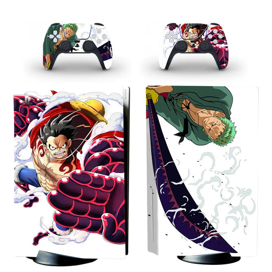 Stickers PS5 One Piece - Roronoa Zoro Style Calligraphie Sabres