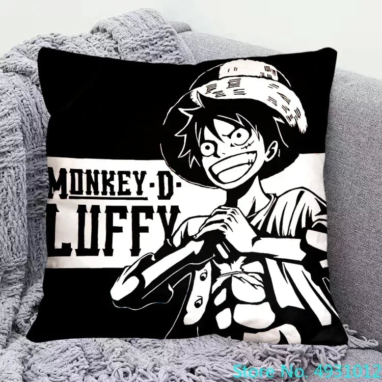 One Piece-Kissenbezug – Monkey D. Ruffy (Skizzenstil)