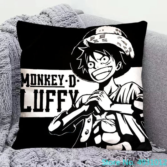 One Piece-Kissenbezug – Monkey D. Ruffy (Skizzenstil)