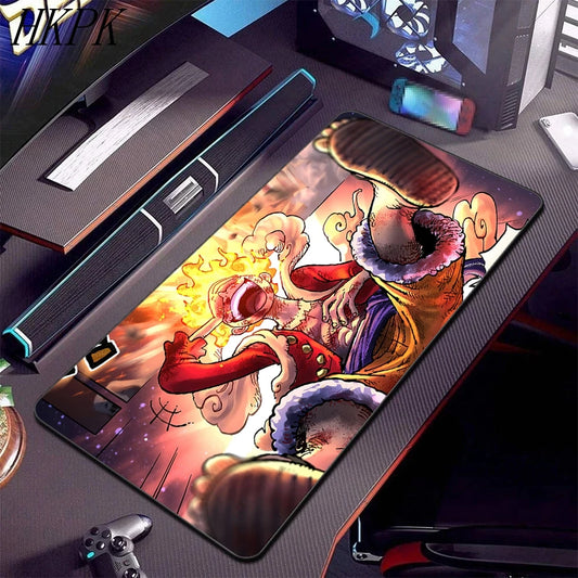 One Piece-Schreibtischunterlage – Luffy Gear 5 mit göttlicher Kraft