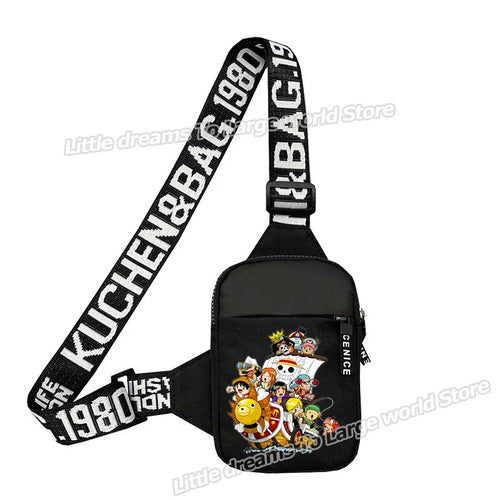 One Piece Umhängetasche – Farbige Chibi-Crew