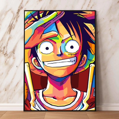 One Piece Pop-Art-Bild – Monkey D. Luffy lächelnd